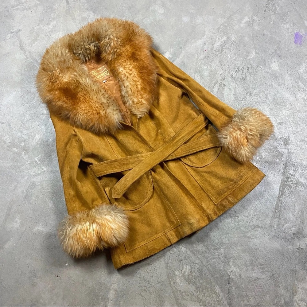 VTG 70s The Tannery Montgomery Ward Suede Penny Lane Coat